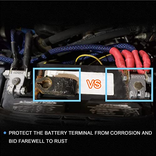 Battery Terminal Connectors, Military Spec Positive Negative Heavy Duty Auto Car Marine Battery Terminal,with 4 Pcs 2 Gauge 3/8" Copper Lugs,4 Heatshrink,2 Cover and Anti Corrosion Washers (Kit) - size: Terminal Package - Kit