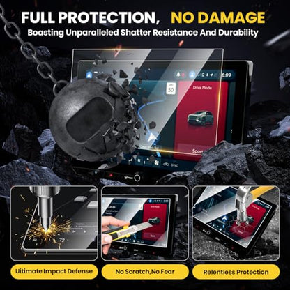 Karltys Screen Protector for 2026 Toyota RAV4 10.5 Inch [No Glare & Fingerprint] Tempered Glass 2026 Toyota RAV4 (LE/SE/XLE Premium/Woodland) Accessories (Not for 12.9 inch) - size: 10.5"Toyota RAV4 2026