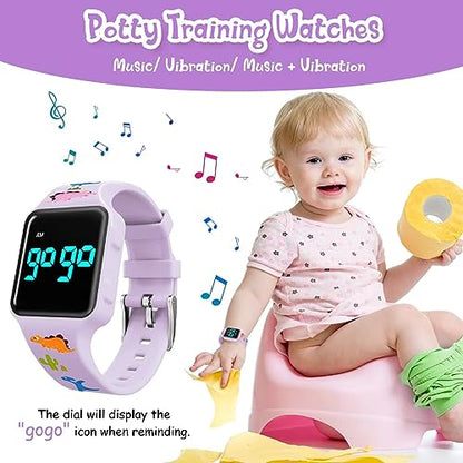 BEN NEVIS Potty Training Watch, Digital Toddler Watch with Countdown/Music/Alarm Clocks/Vibration Reminder and Waterproof, Remind Toddler to Go to The Toilet - color: 15-LightPurple-KL1
