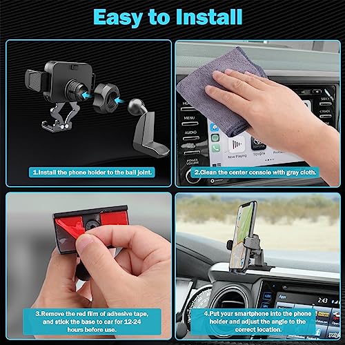 Adjustable Dashboard Metal Phone Mount Holder for 2016-2023 Toyota Tacoma - style: Universal Mount
