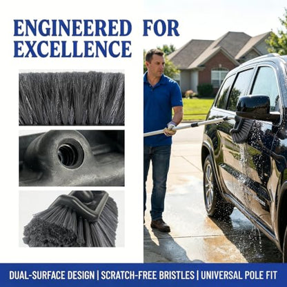 11.5" Ultra-Soft Bristles Car Wash Brush for Car Truck RV & Boat Exterior Cleaning,Dark Gray