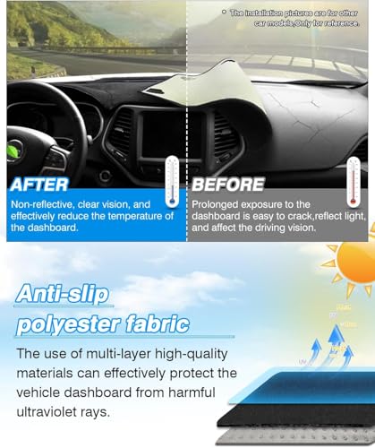 CARTIST Dash Cover Fit for Genesis GV80 2021 2022 2023 2024 2025 Dashboard Cover Mat for GV80 Accessories Non-Slip Carpet Sunshield Glare UV Rays Protector - size: Genesis GV80 2021 2022 2023 2024 2025