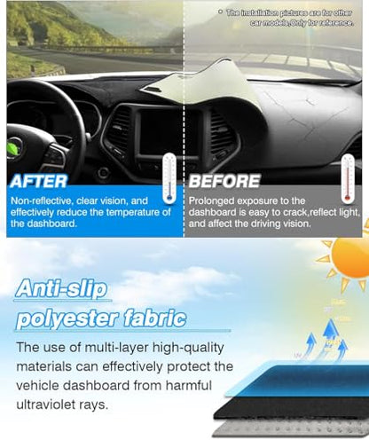 CARTIST Dash Cover Fit for Genesis GV80 2021 2022 2023 2024 2025 Dashboard Cover Mat for GV80 Accessories Non-Slip Carpet Sunshield Glare UV Rays Protector - size: Genesis GV80 2021 2022 2023 2024 2025