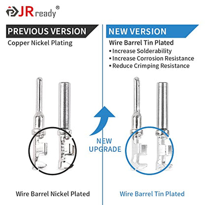 JRready ST6327-202 Deutsch DT Connector 2 Pin 8 Sets, Size 16 Contacts - size: 2-Pin (8 Pairs)