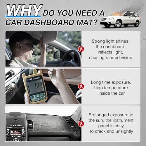 CARTIST Dash Cover for 2005-2009 Subaru Outback Accessories Dashboard Cover Mat Non-Slip Carpet Sunshield Glare UV Rays Protector - color: 05-09 Outback(Black)
