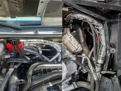 Automotive Heat Shield Sleeve, 3/4" x10 Ft Aluminized Sleeving for Engine Bay, Exhaust Hose & Wiring | High Temp Protection with Hook & Loop | Includes 10 Stainless Steel Zip Ties - size: 3/4" I.D.x 10Ft