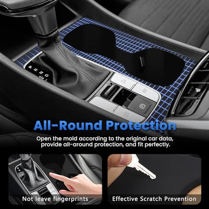 Autorder Silicone 2-in-1 Cup Holder for 2022-2026 Hyundai Santa Cruz Accessories Silicone Center Console CupHolder Insert with Gear Shift Panel Cover Dust & Scratch Resistant All-Around Protection - size: 2022-2026 Hyundai Santa