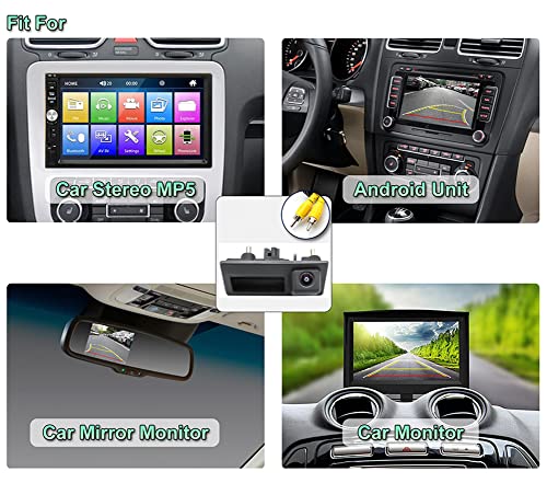 HD 720P Vehicle Backup Camera for Audi A4L A5 A3 Q3 Q5 RS6 for VW Passat Tiguan Jetta Sharan Touareg Lavida Skoda, Car Rear View Trunk Handle Camera