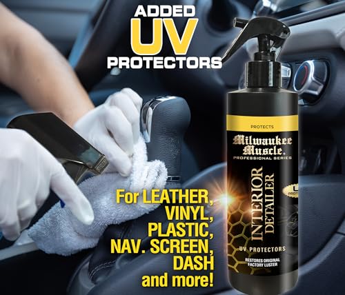 Interior Detailer Spray – 16 Fl Oz | Cleaner & Conditioner for Leather, Vinyl, Plastic & Screens | UV Protection | Non-Greasy | Cars, Trucks, Boats, Bikes & RVs