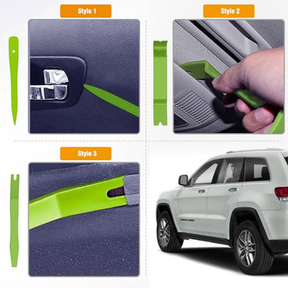 GOOACC 6PCS Auto Trim Removal Tool Kit Green - color: 6pcs Trim Removal Tool Green