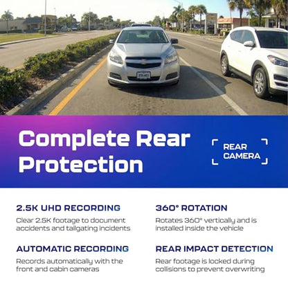 AZDOME M550 Pro 2CH Dash Cam 4K with 3.19'' Screen IR Night Vision 24H Parking Mode - Dual-Channel Dash Cam with 3.19-Inch IPS Screen - Integrated GPS - Built-in 5G WiFi - 24H Parking Monitor