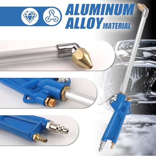 Air Engine Cleaning Gun with 3.93Ft Hose,Elbow Pneumatic Siphon Spray Gun for Car Engine Dust Detail Cleaning,High Pressure Professional Long Air Blow Guns Airs Spray Guns - color: Blue