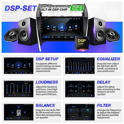 for Toyota Camry 2012 2013 2014 Radio Stereo Wireless Carplay Auto - color: 2GBRAM+32GBROM
