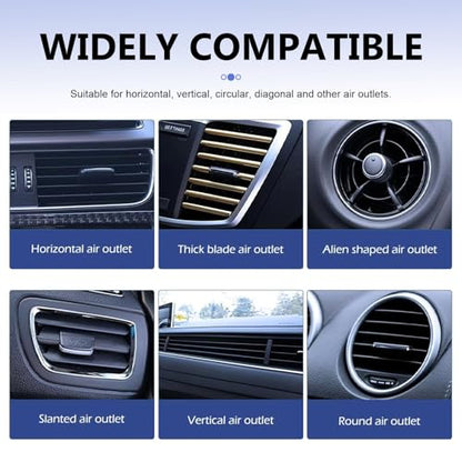 Car Air Vent Organizer Bag, Multi-functional Dashboard Storage Pouch for Phone Glasses Keys Cards, Anti-scratch Multi-layer Protection Bag, Interior Accessory for Most Car Vents (Black)