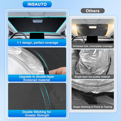 INSAUTO Custom Fit Windshield Sun Shade for Dodge Charger 2011-2023