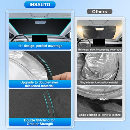 INSAUTO Custom Fit Windshield Sun Shade for Dodge Charger 2011-2023