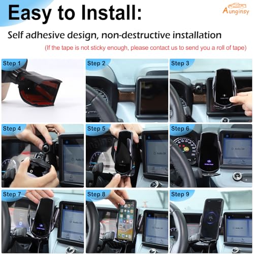 Car Mobile Phone Holder Compatible with Ford Maverick 2022-2025 Center Console Multimedia Display Left Side Panel Cell Phone Mount Dashboard Vent Clip Bracket Universal Phones Navigation Accessories - style: Style D