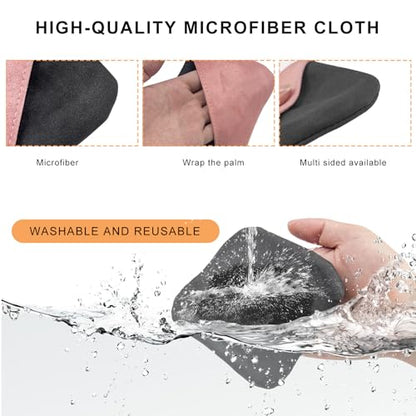 Car Screen Cleaner, Microfiber Dashboard Cleaning Wipes, Vehicle Touch Screen Pad Universal Cleaning Tool for Vehicle Dashboard Display, Car Cleaning Kits (Pink & Gray) - color: Square, Pink & Gray, 1 Pcs