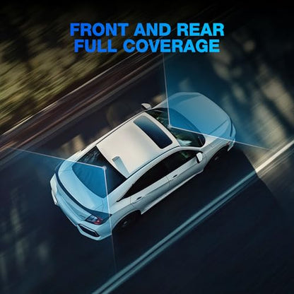 Type S T400 AI-Powered Driver Assistance 4K Dash Cam with ADAS, Collision Warnings, Lane and Pedestrian Detection, Vehicle Departure Reminders, Front Rear Smart Incident Video Surveillance, SD Card - style: 4K