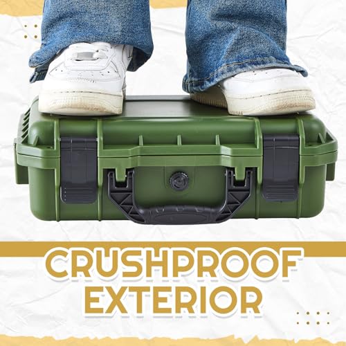 Relaxweex 8.5 x 6.5 x 3.7 Inch Hard Case, Grid Shell, Green - color: Green, size: 8.5 x 6.5 x 3.7 Inch, style: Grid Shell