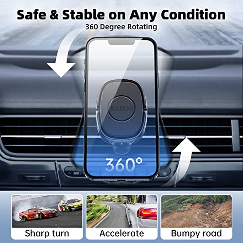 Magnetic Phone Holder for Car Vent [Metal Hook Clip] Car Mount Compatible with All Smartphones Fit All iPhone 17/16/15/14/13 Pro Max Plus & Samsung S25