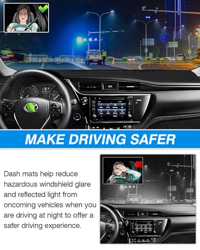 Cartist Black Dash Cover for 2014-2018 Toyota Corolla Dashboard Cover Mat - size: 14-18 Corolla(Black)