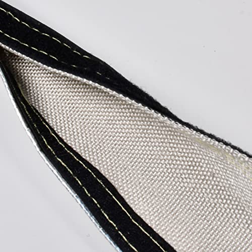 Heat Shroud Sleeve Aluminized Sleeving for Ultimate Heat Protection with Hook and Loop Closure,3/4" I.D. x 10FT,Heat Sheath Sleeve,with 20Pcs Stainless Steel Cable Metal Zip Ties