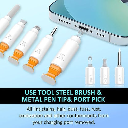 iPhone Cleaning Kit for Charging Port, Cleaner Kit for AirPod Phone, White - color: White
