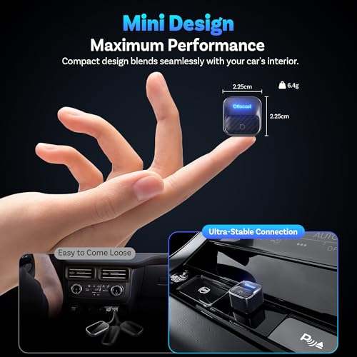 OTTOCAST Mini Core 2-in-1 Wireless CarPlay & Android Auto Adapter Mini Cube