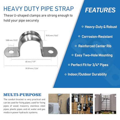 Z 3/4" Dia * 100 Feet Flexible PVC Conduit Kit with 31 Pieces, Including 10 Couplings, 10 Elbows, and 10 Straps, UV-Resistant, UL Listed (File E339276), Gray - style: 3/4" 100ft