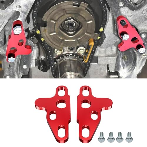 2Pcs Oil Pump Alignment Tool,Billet Aluminium Oil Pump Guide Kit Tool Cam Swap Pickup Tube Girdle Brace Hold Down Installation Engines Tool for Gen V Lt1 Lt4 Lt5 L83 L86 L87 Engines (RED) - color: RED