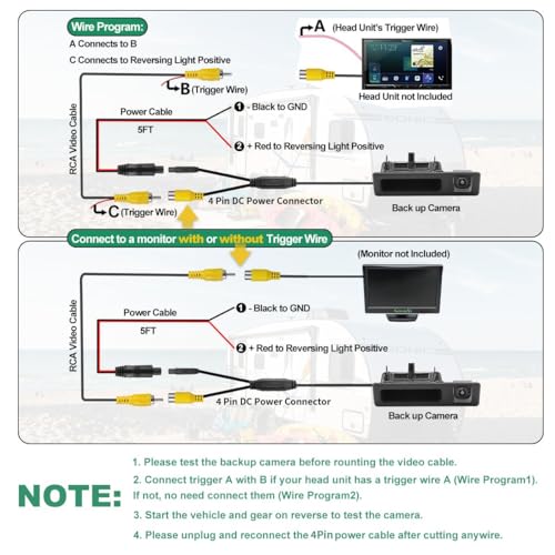GreenYi AHD 1080P Dynamic Trajectory Trunk Handle Backup Camera, for BMW 3 5 Serise X1 X3 X4 X5 F10 F11 F25 F30 F31 E60 E61 E70 E71 E72 E82 E84 E88 E90 E91 E92 E93 2011-2015, Reverse Rear View Cam