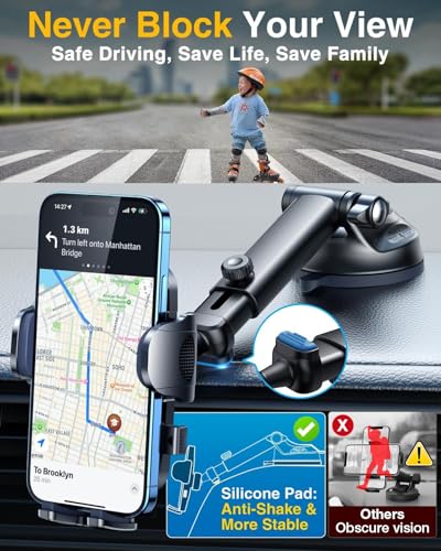 YRU True Military-Grade 360°Rotation Suction 2026 Ultimate Car Phone Holder - color: Royal Blue