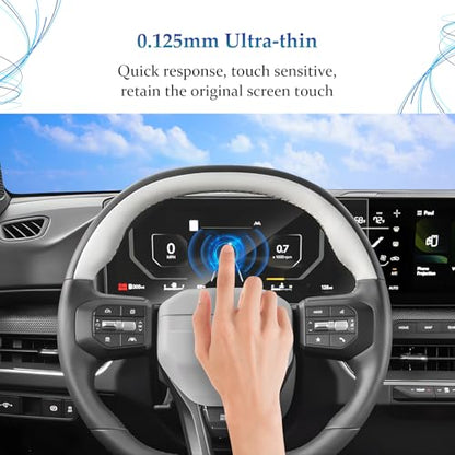 SKTU Upgrade 2Pcs for 2025 2026 Kia K4 Accessories Screen Protector for 2025+ Kia K4 (EX/GT-Line/GT-Line Turbo)/ 2026+ Kia K4 Hatchback 12.3 Inch Instrument Cluster Screen [Ultra HD, Anti-Glare&Scratch] Kia K4 2025 2026 Accessories Nano Screen Protective