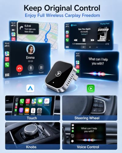 Wireless CarPlay Adapter, 2026 Upgraded Wired to Wireless CarPlay - color: Orange