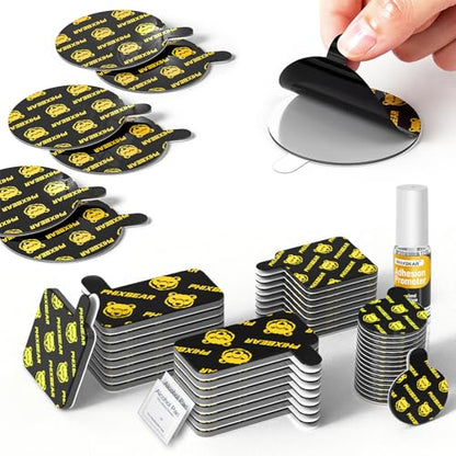 PHIXBEAR Extreme Env. Double Sided Sticky Pads for Dash Cam Mount - Outdoor Heavy Duty Strong Mounting Tape Waterproof Heat Resistant, 36Pcs 1’’ & 2’’ Adhesive Tape for Car Phone Holders - size: 36Pcs 1’’ & 2’’
