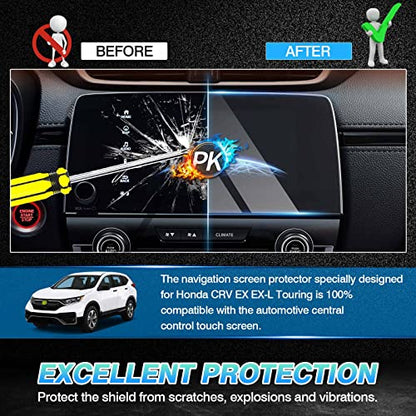 Autorder Screen Protector for 2017-2020 2021 2022 Honda CR-V CRV EX EX-L Touring Tempered Glass 9H Navigation Touchscreen Protective Film(7-Inch) - size: 2017-2022 CR-V