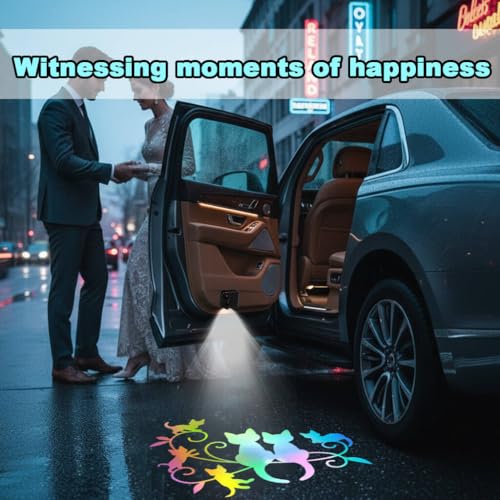 2PCS Prayer Gesture Cross Car Door Light Logo Projector LED Welcome Lamp - color: Cross