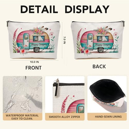 Camping Makeup Bag, Tent Rv Bonfire Cosmetic Bags Travel Organizer Bag - color: Multicolor 0066