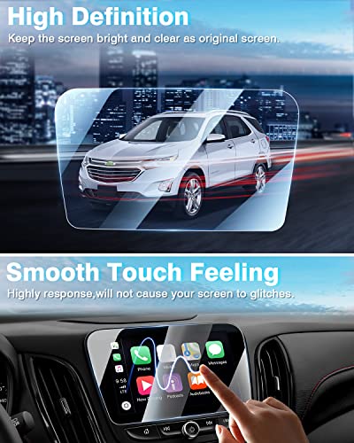 Karltys Upgrade 2 Pack 2018-2024 Chevy Equinox Screen Protector 8-Inch [No Glare & Fingerprint] for 2016-2024 Malibu /2016-2019 Chevy Volt Touchscreen HD Tempered Glass Chevrolet Equinox Accessories - size: 2018-2024 Chevy Equinox/2016-2024 Malibu 8-Inch