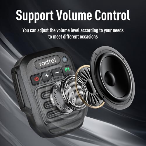 Walkie Talkie Bluetooth Handheld Speaker Mic Compatible with BaoFeng UV-5R BF-F8HP 5RM Quansheng Radios uv-k5 uv-k6 TD-H3 Radtel RT-900 RT-860 (Bluetooth V2)