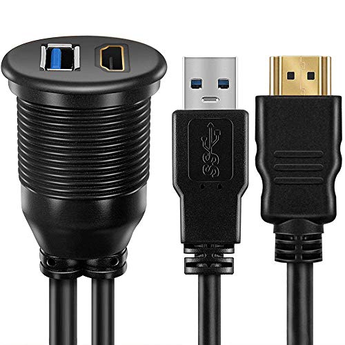OBVIS USB3.0 and HDMI Panel Flush Mount Cable – (3 Feet) - size: 3 Feet