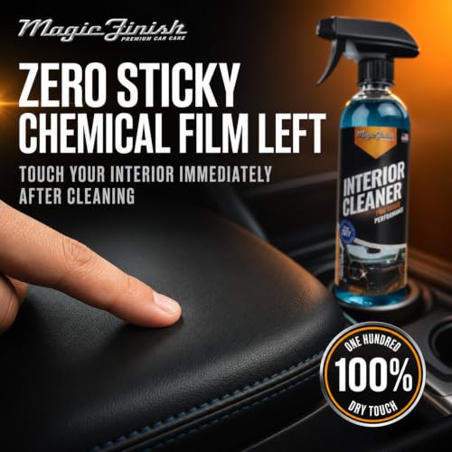 Magic Finish Interior Cleaning Spray (16 fl oz) – All-in-One Car Cleaner Spray for Seats, Dashboards & Consoles – Fast-Acting Car Cleaning Supplies for Rubber, Plastic, Carpet & Upholstery - size: 16 Fl Oz (Pack of 1)