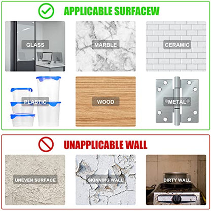 60 Pcs Double Sided Adhesive Pads for Mounting Square Round Sticky Tape Clear Self Adhesive Gel Mounting Pads Waterproof Removable Sticky Gel Transparent for DIY Craft, Home Office Poster, Carpet, Rug