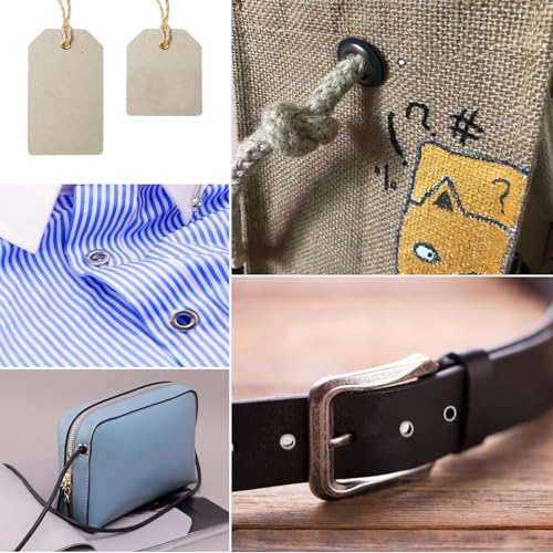3/16 & 1/8 Grommet Tool Kit and Eyelet Hole Punch Plier, Grommet Eyelet Pliers Tool Set with 160 Pcs Metal Grommets Eyelets and Case for Leather Bags Clothes Belt Cards and Crafts