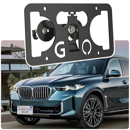 No Drill Front License Plate Holder Fits BMW X5 2019-2025, 2000-2006