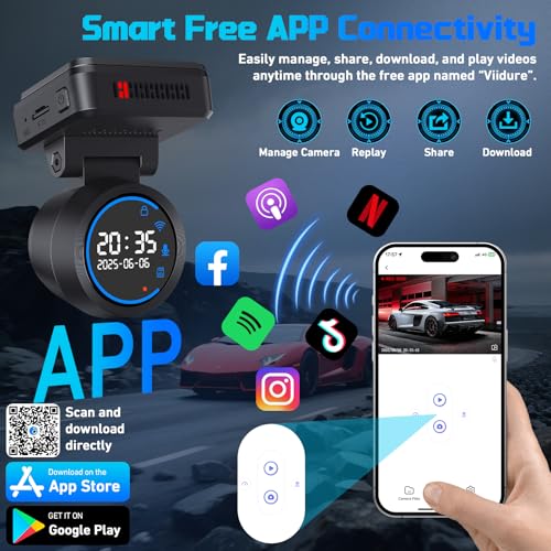 Dash Cam Front 4K, WiFi App Control with 32GB Card, 1.2" IPS Screen Dashcam - size: 32GB-M9 Dash Cam Front Only 4K WiFi