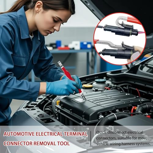 LUOWPZI 5-Piece Automotive Electrical Disconnect Pliers Kit, Fuel Line Tool Set Hose Clamp 60° Angled Connector Separator Trim Clip Removal Tools Plug Release & Wire Terminal Remover for Auto Repair - size: 5 Pcs