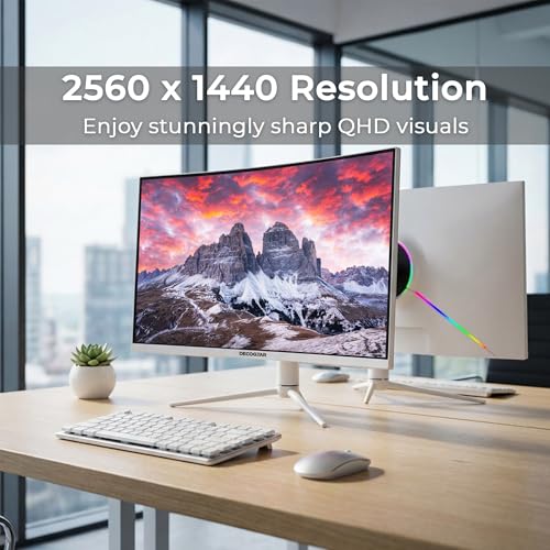 Deco Gear 39 Curved Ultrawide Gaming Monitor, 2560 x 1440, HDR400, 165 Hz, 99% sRGB, HDMI 2.0, DP 1.4 Limited White Edition - Exclusive - size: 39 Inch