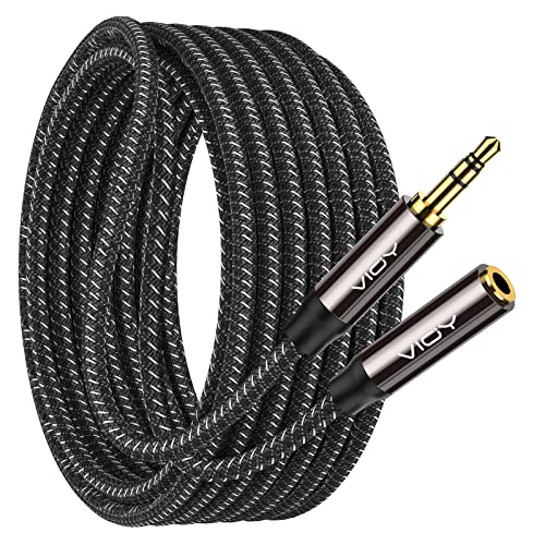 VIOY Headphone Extension Cable 100FT, 3.5mm Male to Female Braided Aux Cord - size: 100FT